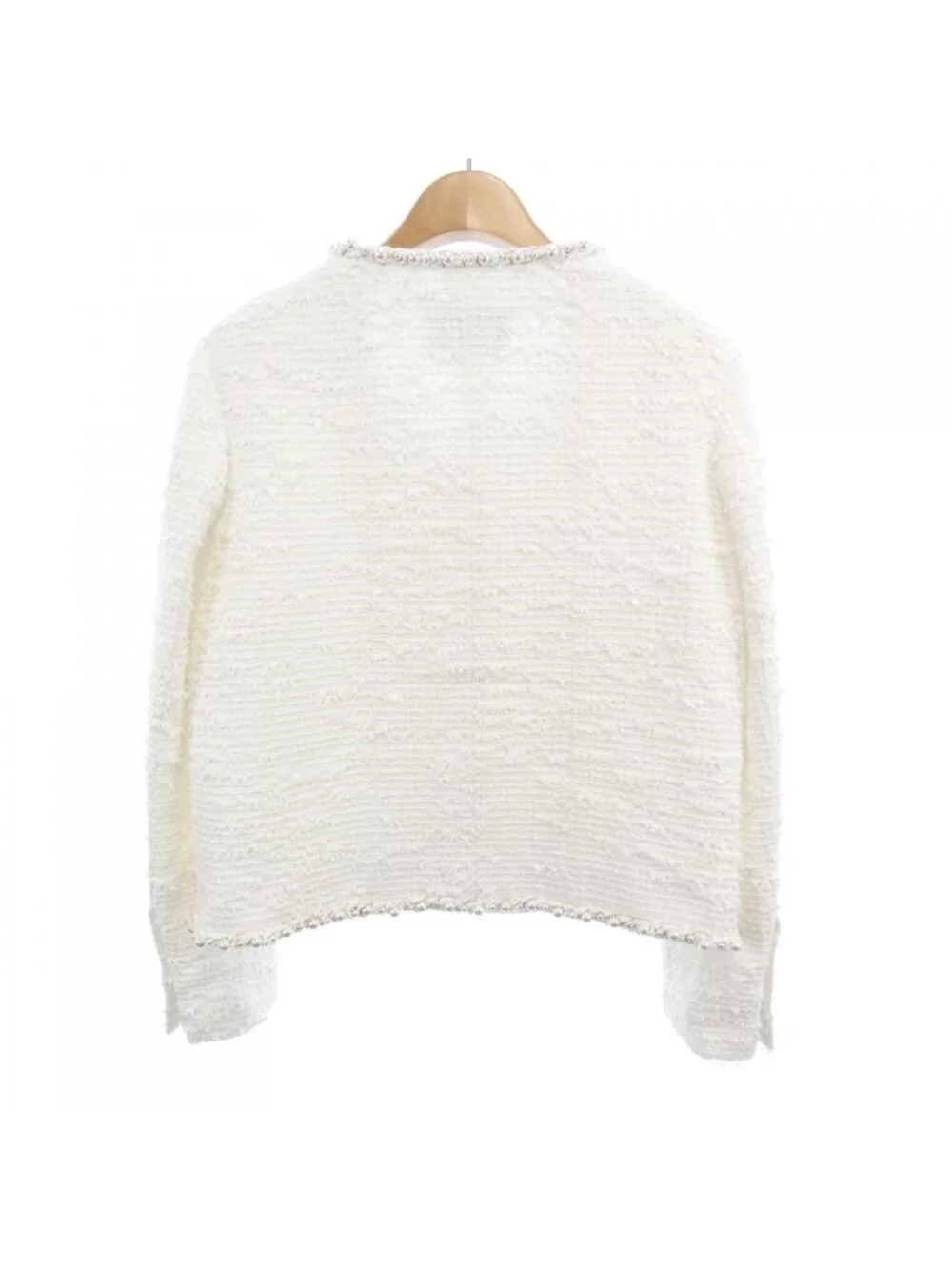 Chanel Collarless Jacket White